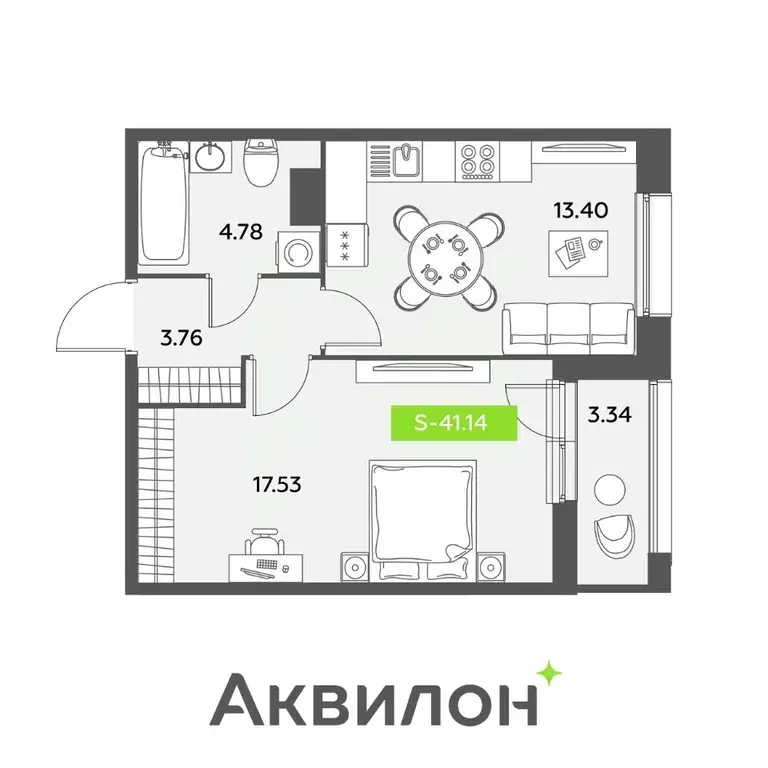 2-к кв. Санкт-Петербург ул. Среднерогатская, 11к2 (41.14 м) - Фото 0