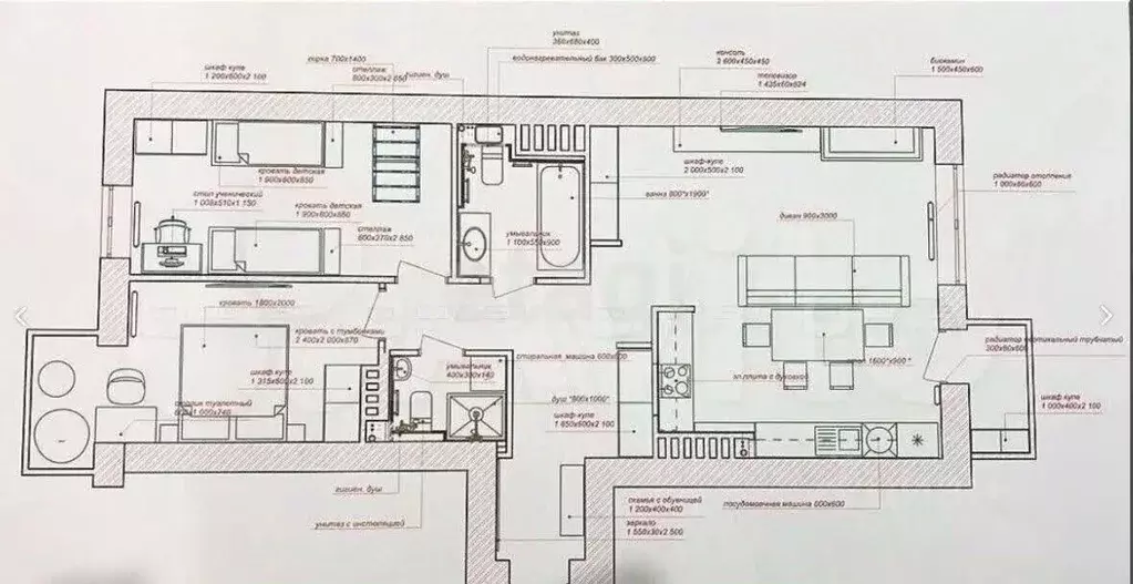 3-к кв. Татарстан, Казань ул. Новаторов, 8Б (77.7 м) - Фото 2