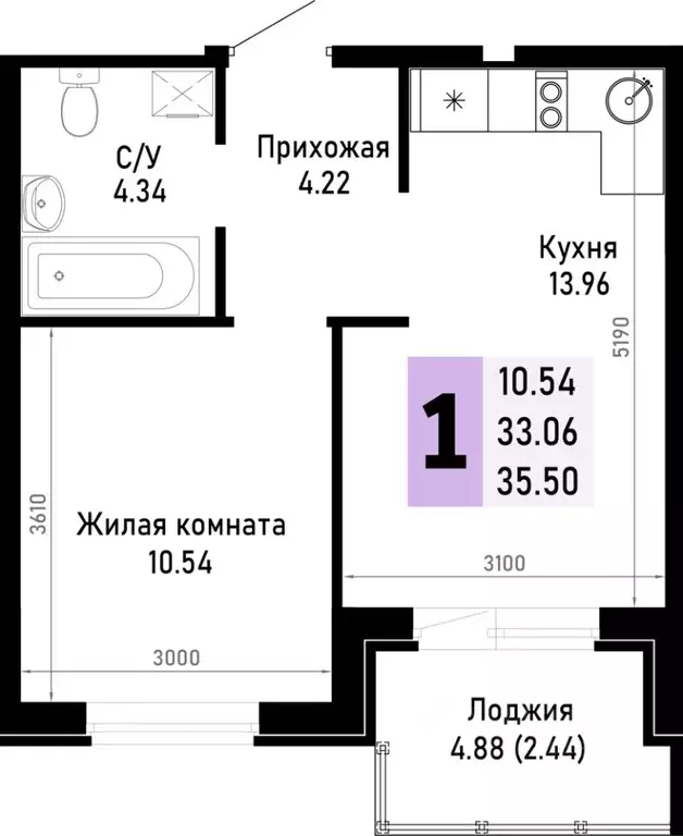 1-к кв. Краснодарский край, Анапа муниципальный округ, Нижняя ... - Фото 0