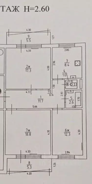 3-к кв. Калининградская область, Калининград ул. Еловая Аллея, 63 ... - Фото 2