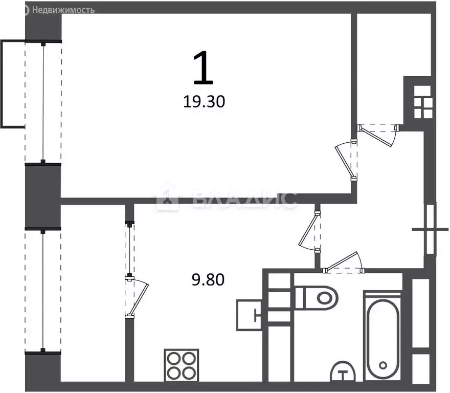 1-комнатная квартира: Москва, Клинская улица, 2А (40.2 м) - Фото 1