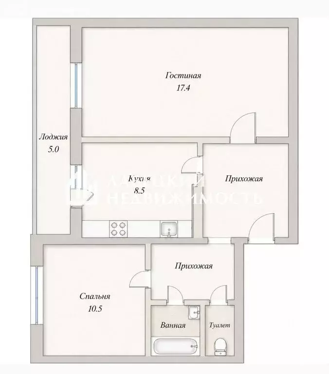 2-комнатная квартира: Санкт-Петербург, Яхтенная улица, 6к1 (51.9 м) - Фото 2