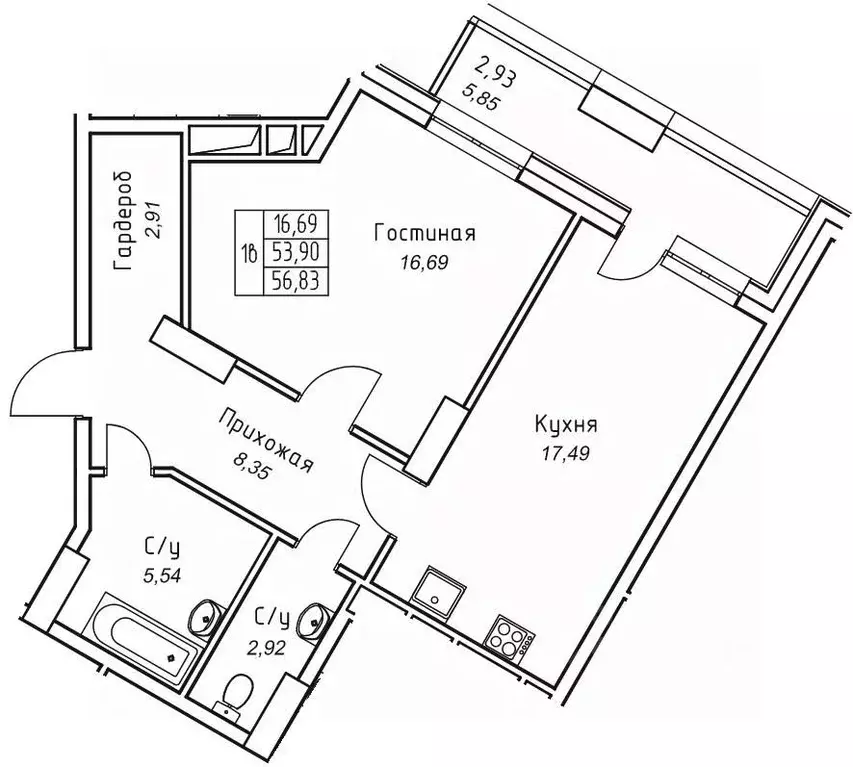 1-к кв. Саха (Якутия), Якутск 11-й кв-л,  (56.83 м) - Фото 0