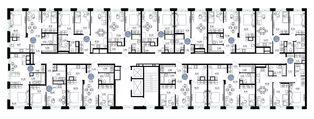 2-к кв. Рязанская область, Рязань 9-10-й кв-л,  (52.39 м) - Фото 1