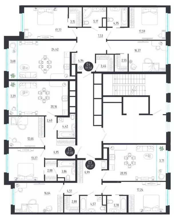 3-к кв. Тульская область, Тула  (111.58 м) - Фото 2