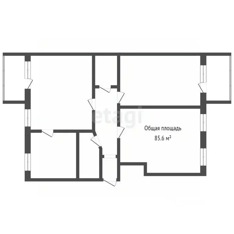 3-к кв. Кемеровская область, Березовский ул. Мира, 4 (85.6 м) - Фото 1