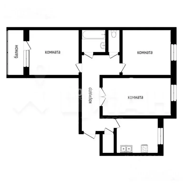 3-к кв. Хабаровский край, Хабаровск Вяземская ул., 18 (74.0 м) - Фото 2