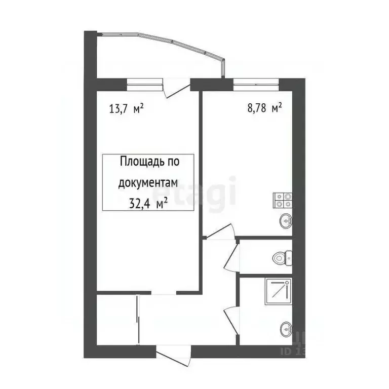 1-к кв. Томская область, Томск пос. Степановка, пер. Богдана ... - Фото 1