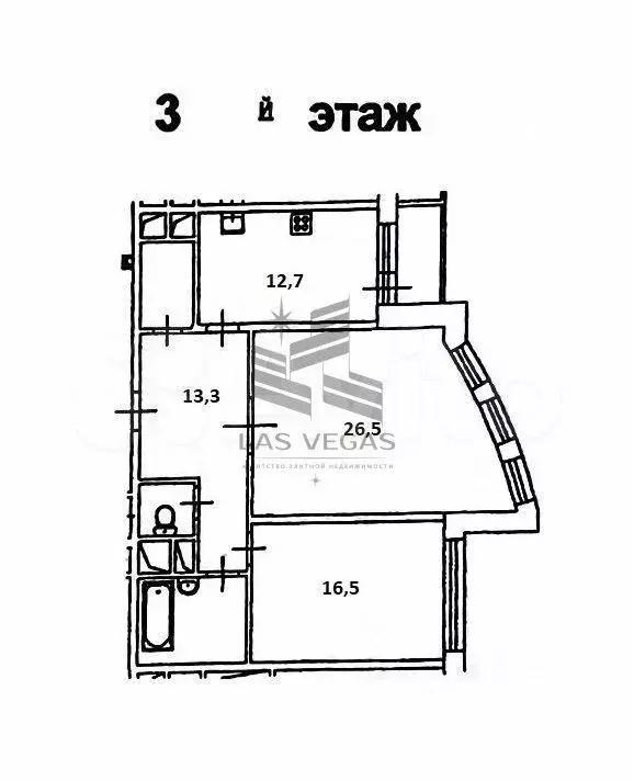 2-к. квартира, 80 м, 3/20 эт. - Фото 0