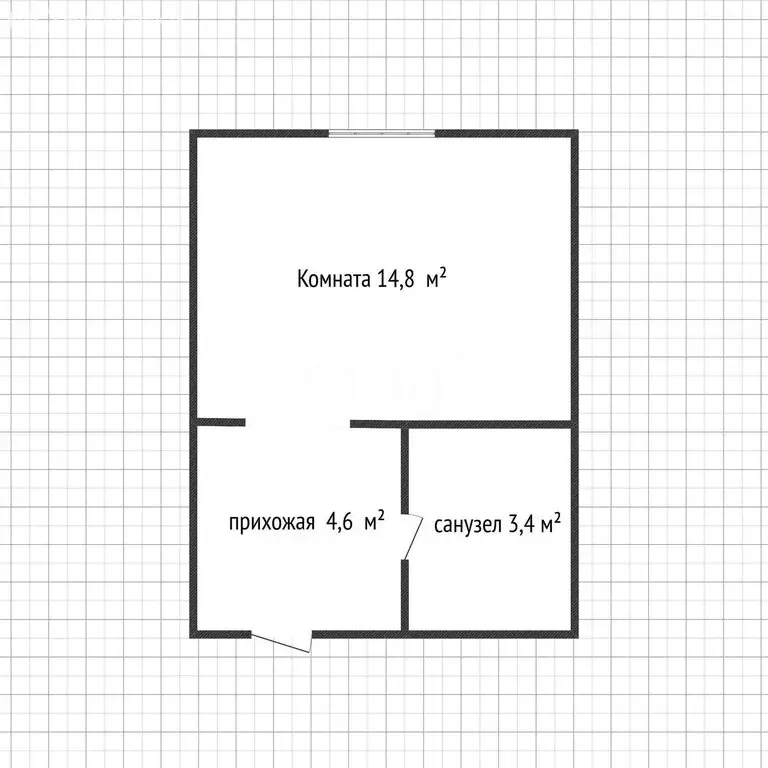 Квартира-студия: Майкоп, улица К.А. Васильева, 1к6 (22.8 м) - Фото 1