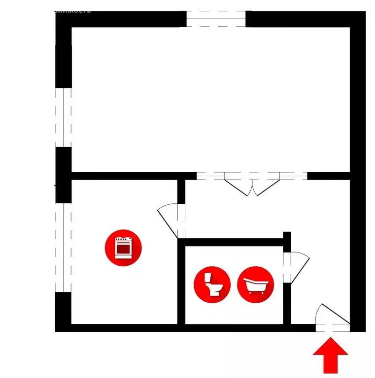 1-комнатная квартира: Ковров, Комсомольская улица, 28 (30.7 м) - Фото 0