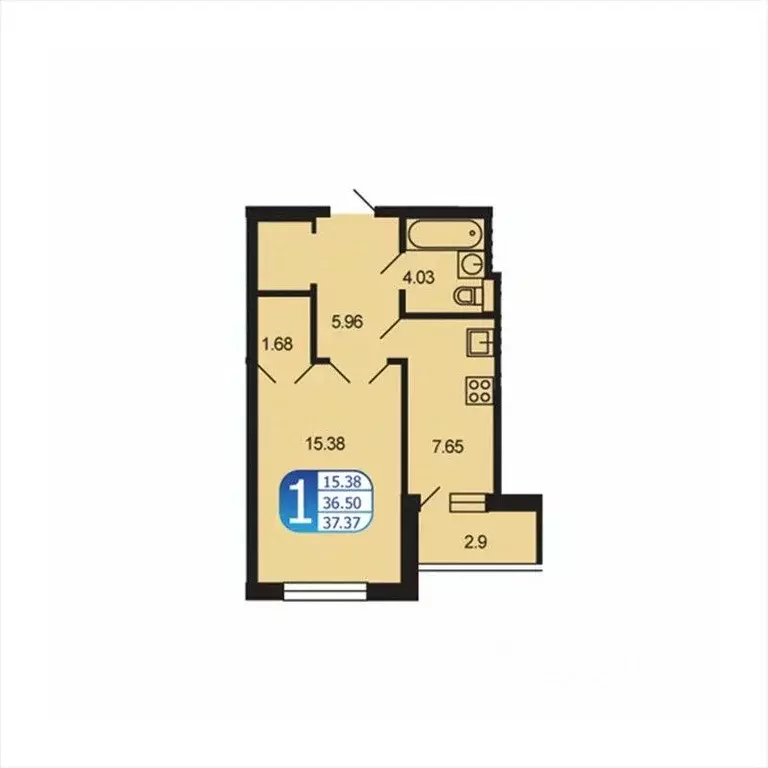 1-к кв. Московская область, Рузский муниципальный округ, Тучково пгт ... - Фото 1