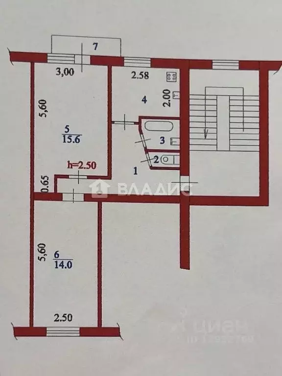 2-к кв. Пензенская область, Пенза ул. Леонова, 19 (44.4 м) - Фото 1