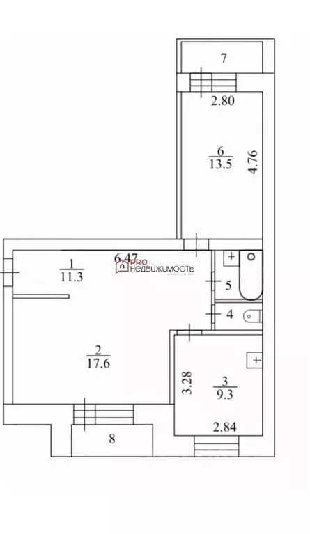 2-к кв. Новосибирская область, Новосибирск Советская ул., 101 (61.0 м) - Фото 1