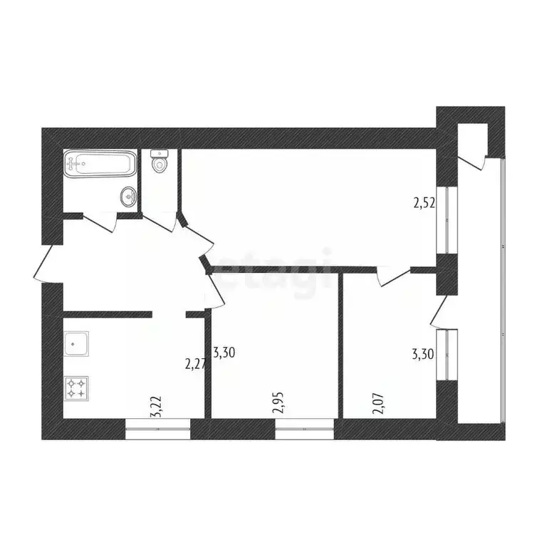 3-к кв. Белгородская область, Белгород ул. Шишкина, 10 (82.9 м) - Фото 1