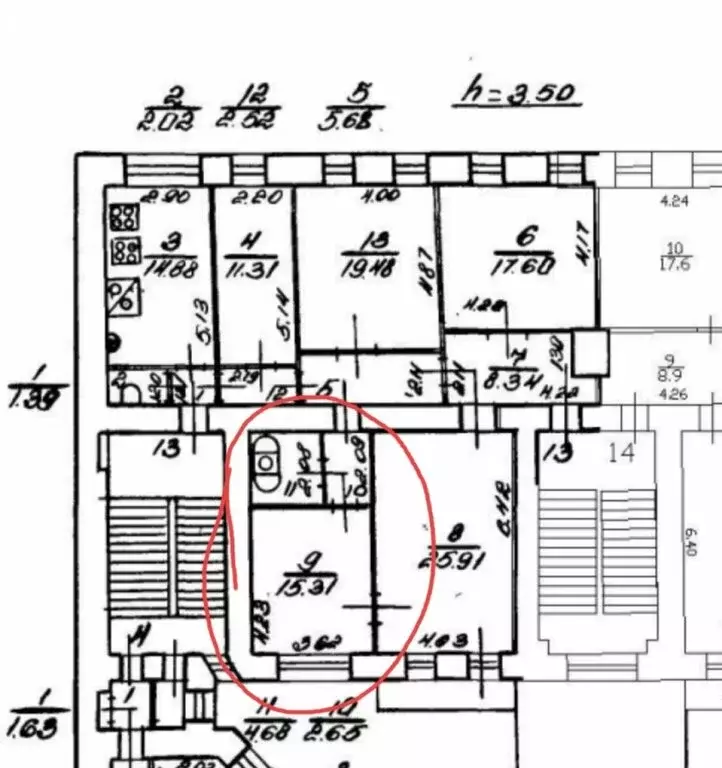 1к в 5-комнатной квартире (15 м) - Фото 2