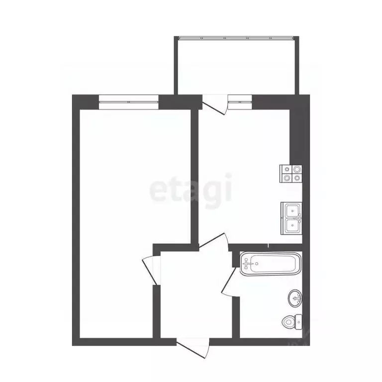 1-к кв. Смоленская область, Смоленск ул. 100-летия Комсомола, 1к5 ... - Фото 1