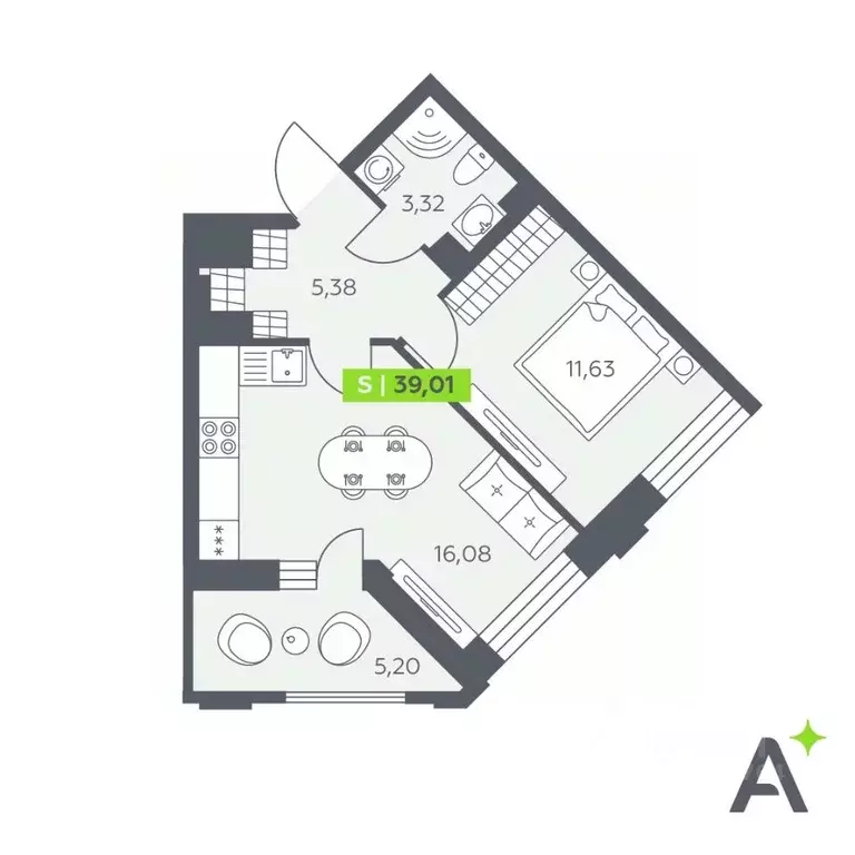 1-к кв. Ленинградская область, Всеволожский район, Заневское городское ... - Фото 1