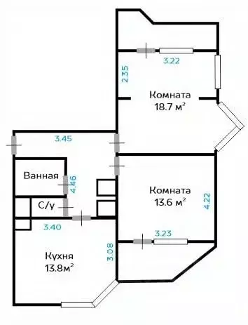 2-к кв. Москва Дмитровское ш., 90К2 (62.0 м) - Фото 2