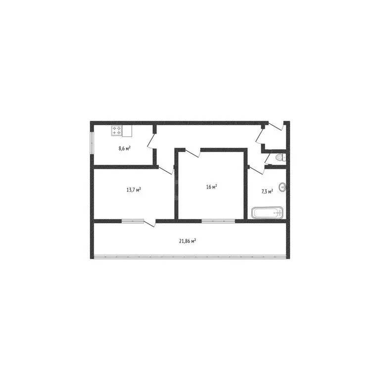 2-комнатная квартира: Белгород, микрорайон Новый, Сургутская улица, 87 ... - Фото 1