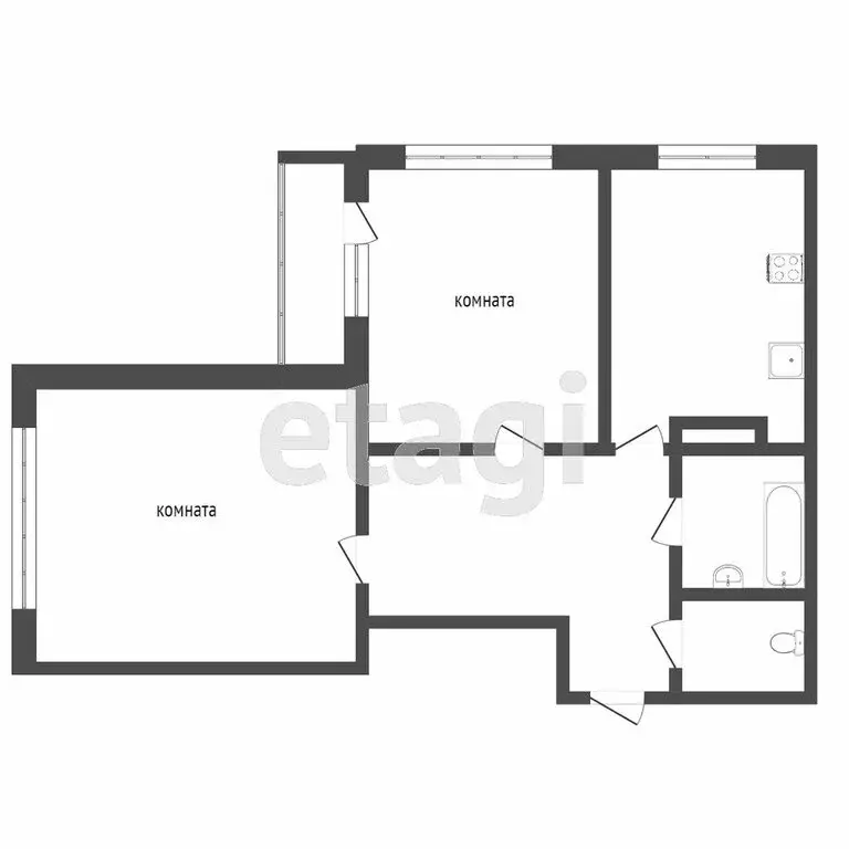 2-комнатная квартира: Саранск, улица Гагарина, 90 (55 м) - Фото 1