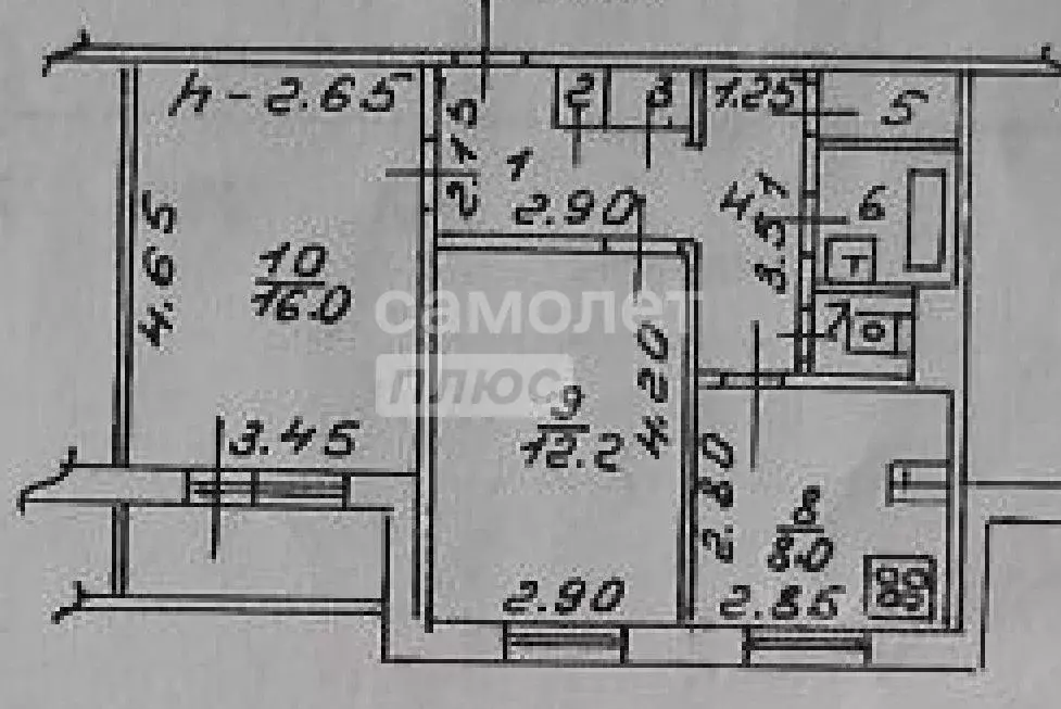 2-к кв. Липецкая область, Липецк ул. Космонавтов, 8 (44.7 м) - Фото 2