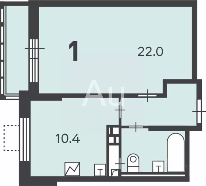 1-к кв. Москва Гостиничный проезд, 10 (41.1 м) - Фото 2
