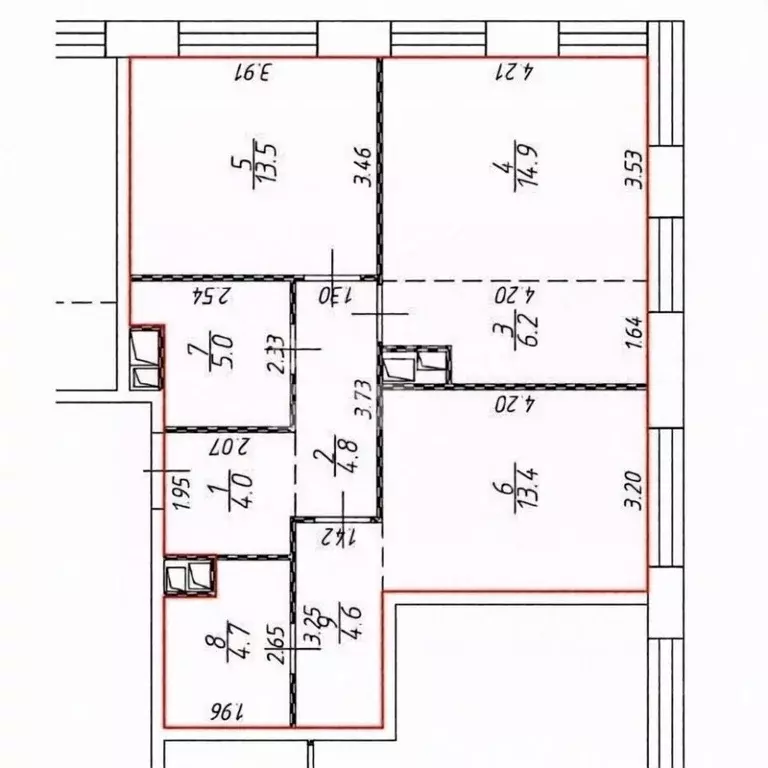 3-к кв. Москва просп. Генерала Дорохова, 39к1 (73.0 м) - Фото 2