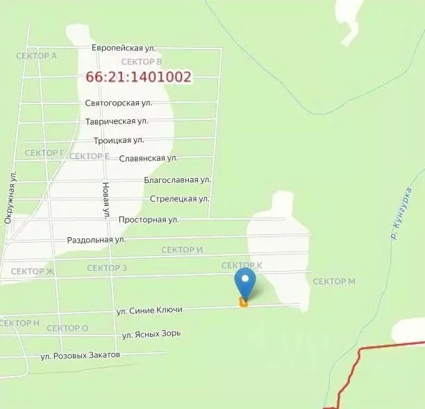 Участок в Свердловская область, Ревда муниципальный округ, с. Кунгурка ... - Фото 0