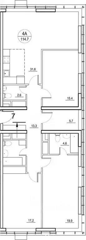 4-к кв. Москва Сколковское ш., 40к3 (114.7 м) - Фото 1