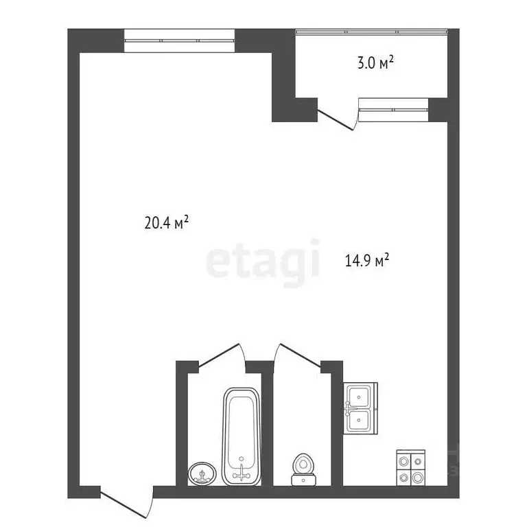 1-к кв. Московская область, Химки Совхозная ул., 11 (47.9 м) - Фото 1