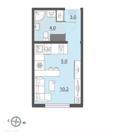 Продаётся квартира-студия, 22.2 м - Фото 1