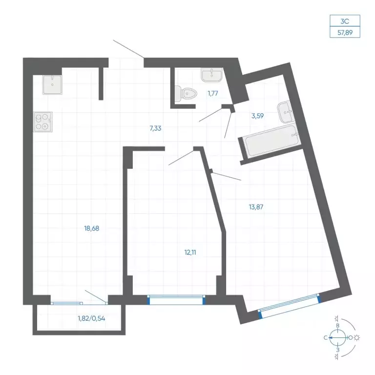 2-к кв. Челябинская область, Челябинский городской округ, пос. ... - Фото 0