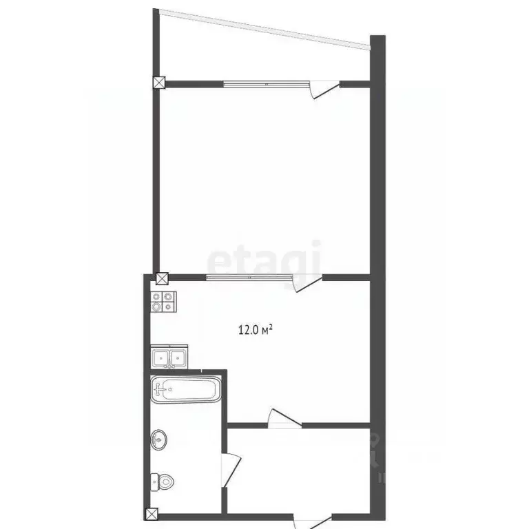 Студия Севастополь ул. Пляж Омега, 39с1 (72.4 м) - Фото 1
