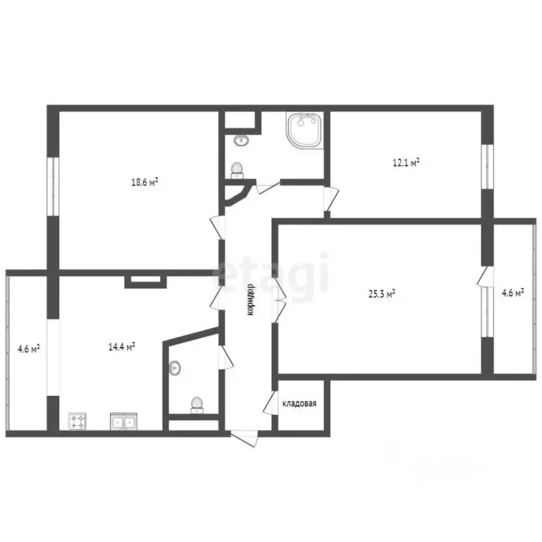 3-к кв. Ямало-Ненецкий АО, Ноябрьск просп. Мира, 8 (65.9 м) - Фото 2