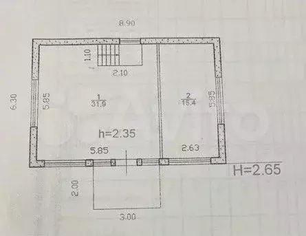 дом 96,8 м на участке 4,4 сот. - Фото 1