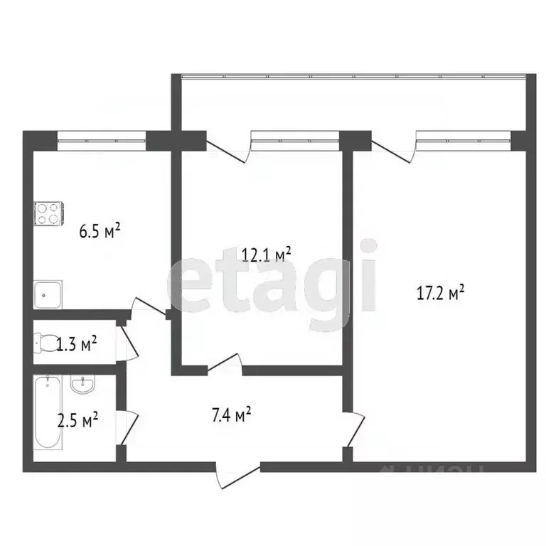 2-к кв. Ямало-Ненецкий АО, Новый Уренгой Лимбяяха мкр, Приозерный мкр, ... - Фото 2