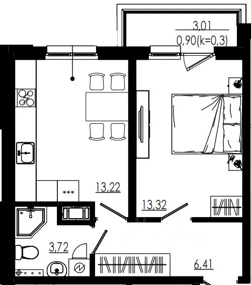 1-к кв. Ленинградская область, Тосненский район, Форносовское ... - Фото 1