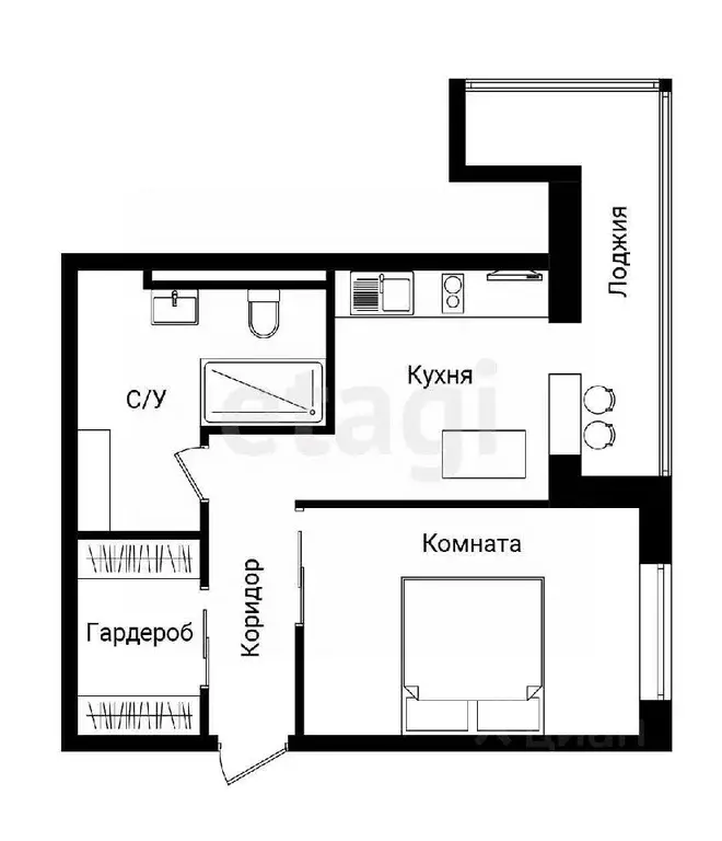 1-к кв. Москва Новокуркинское ш., 23/15 (43.0 м) - Фото 1