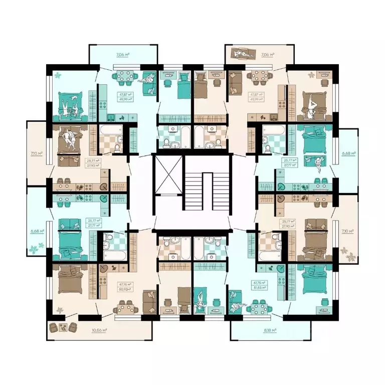 3-к кв. Приморский край, Владивосток Садгородская ул., 28Вк1 (50.92 м) - Фото 2