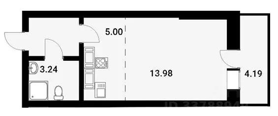 Студия Санкт-Петербург просп. Энергетиков, 11к5 (25.0 м) - Фото 1