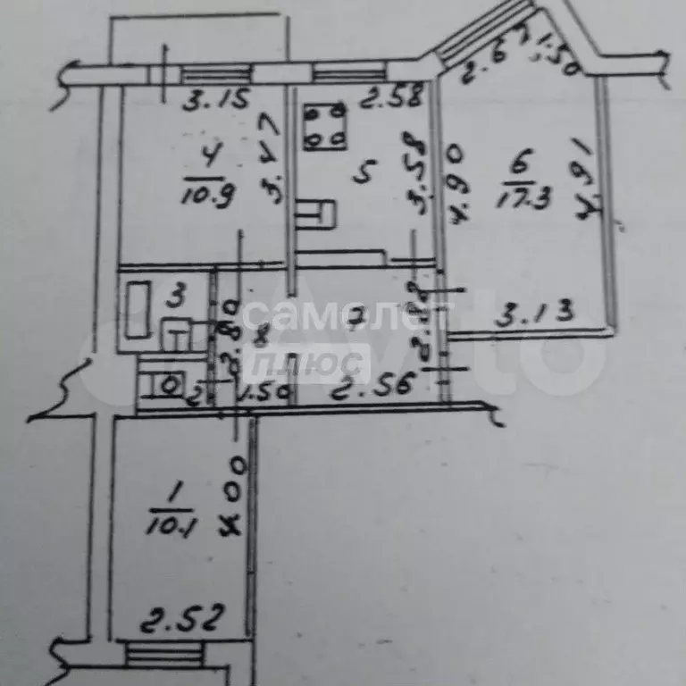 3-к. квартира, 62,1 м, 10/10 эт. - Фото 0