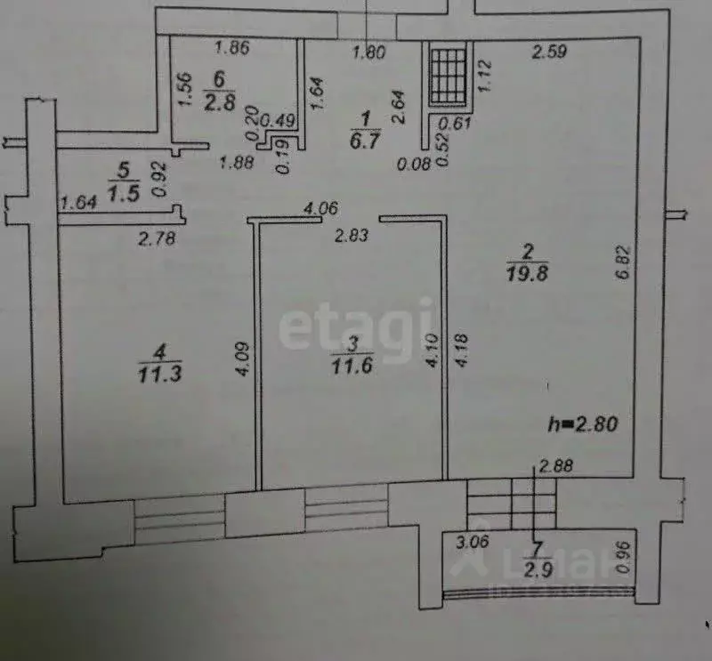 2-к кв. Тверская область, Тверь пер. 1-й Вагонников, 2Б (56.6 м) - Фото 2