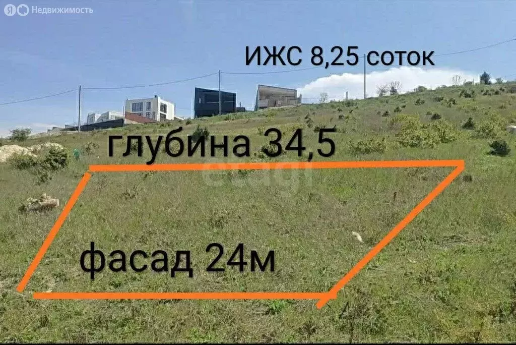 Участок в село Сукко, коттеджный посёлок Утришский (8.25 м) - Фото 1