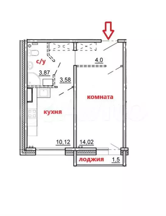 1-к. квартира, 37,1 м, 13/17 эт. - Фото 0
