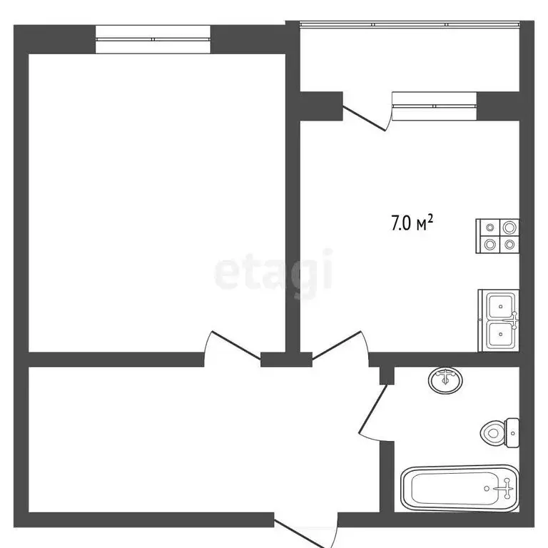 1-комнатная квартира: Самара, Силовая улица, 6 (45.4 м) - Фото 1