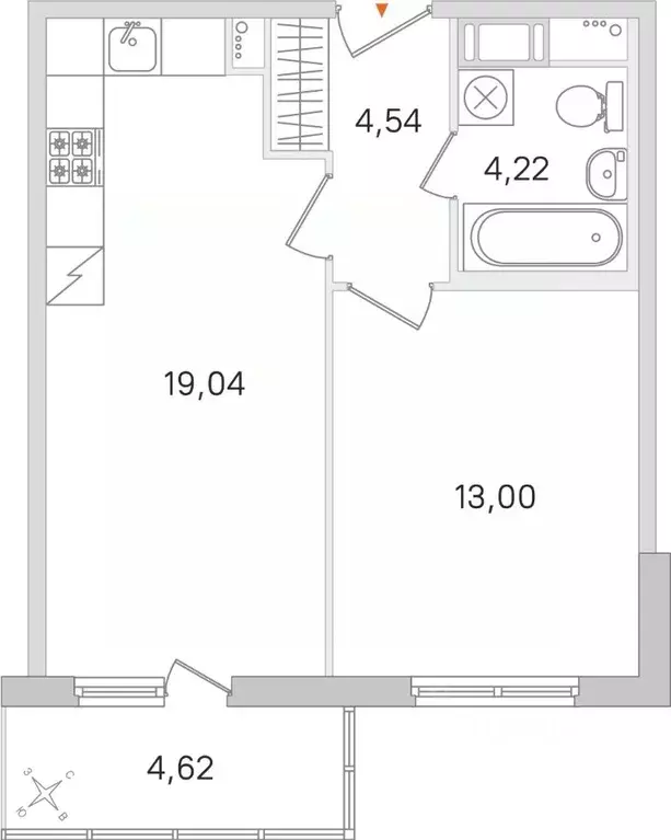 1-к кв. Ленинградская область, Всеволожский район, Заневское городское ... - Фото 1