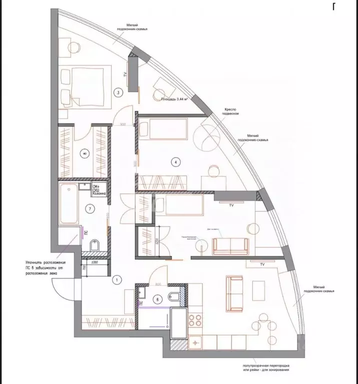 3-к кв. Московская область, Химки ул. Кудрявцева, 16 (88.7 м) - Фото 2