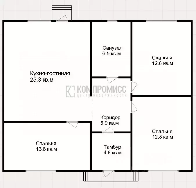 Дом в Краснодарский край, Абинск ул. Красных Таманцев (82 м) - Фото 2