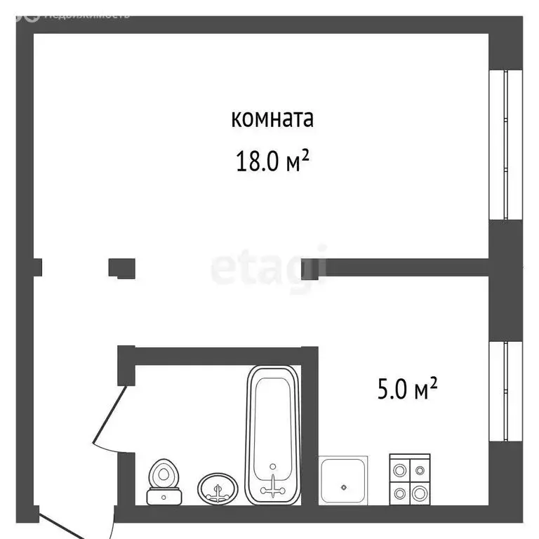 1-комнатная квартира: Муром, улица Чкалова, 6Б (30.4 м) - Фото 1